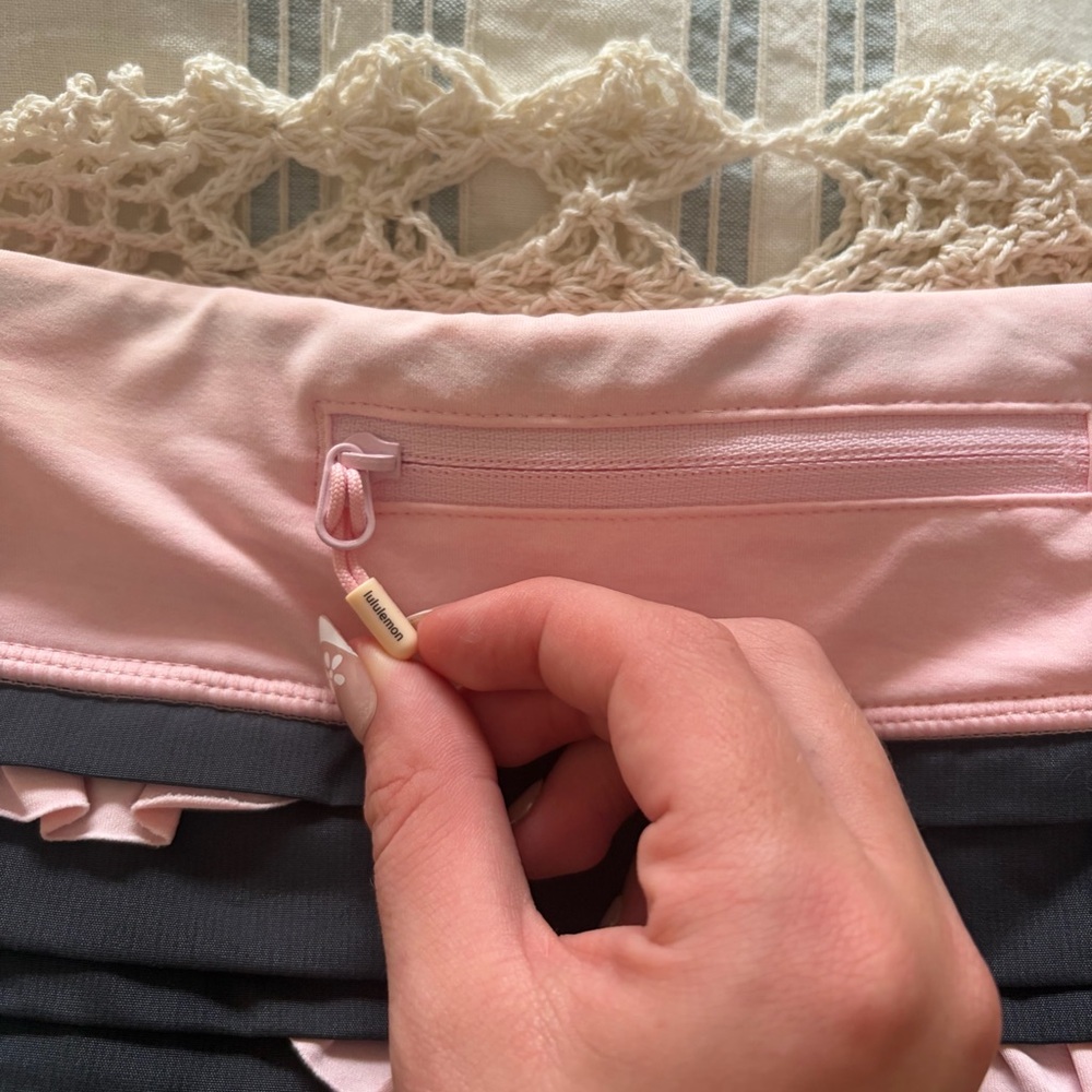 Lululemon Athletica Pink and Black Layered Mini Skirt - Picture 3 of 5
